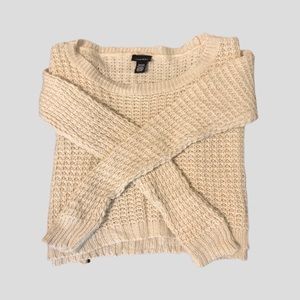Rue21 Beige Knit Cropped Sweater Size M